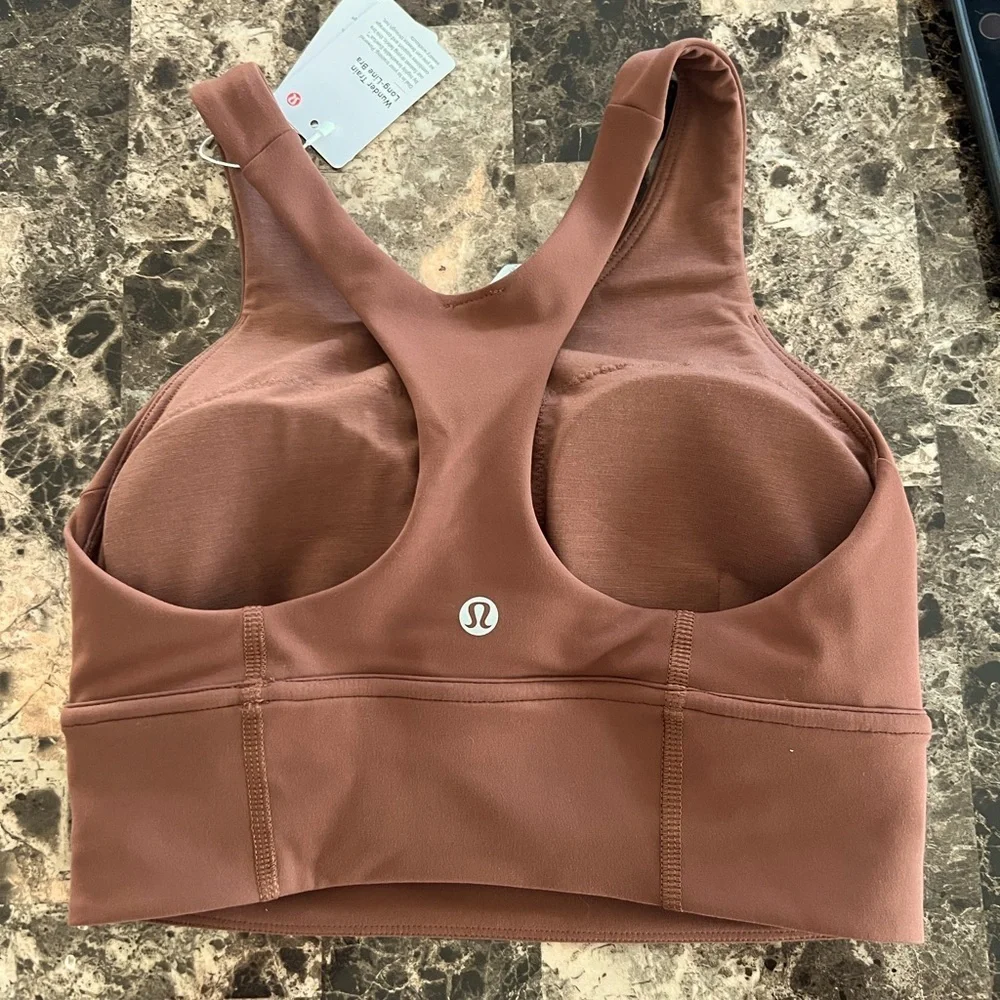 LULULEMON WUNDER TRAIN LL BRA SIZE 4 NWT BROWN COLOR